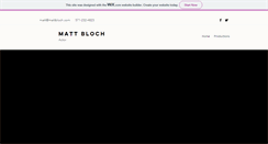 Desktop Screenshot of mattbloch.com