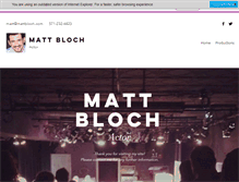 Tablet Screenshot of mattbloch.com